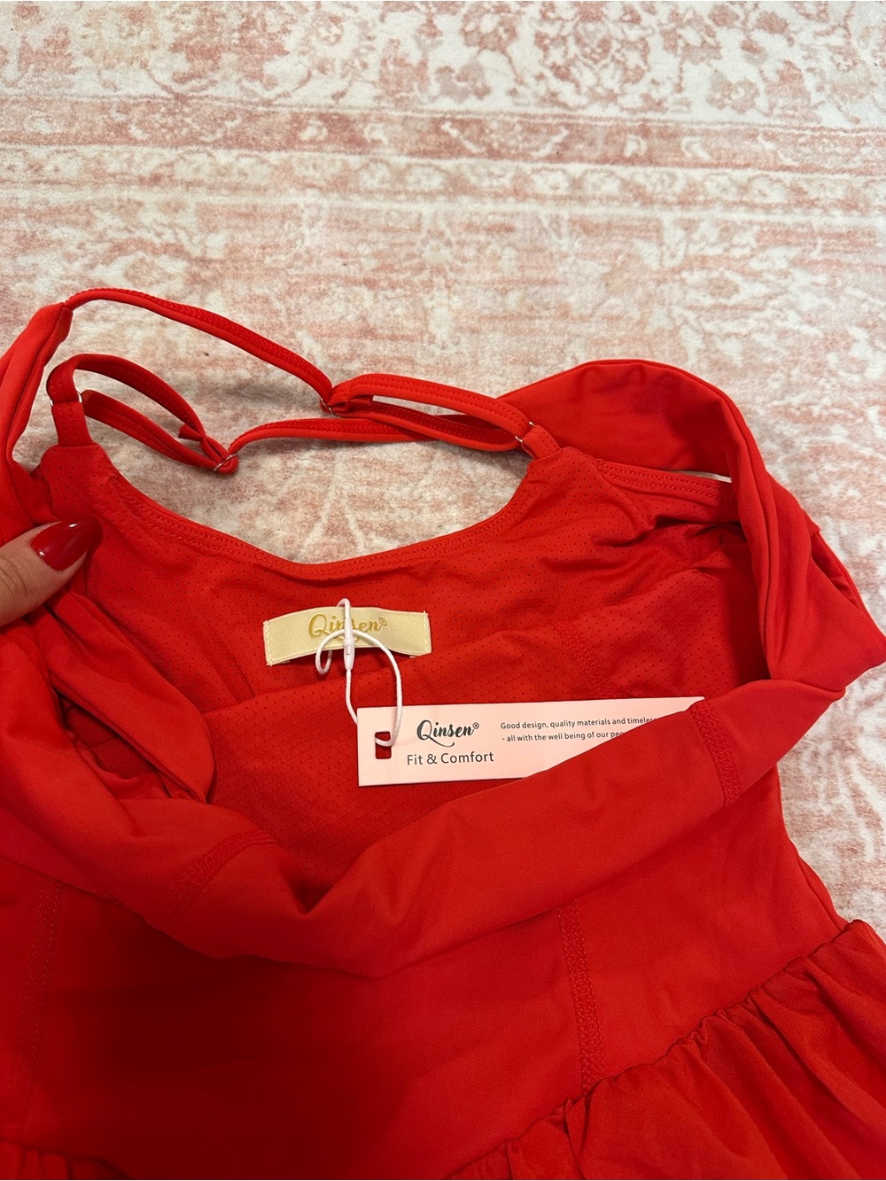 NWT ❤️ Active Red Romper One Piece Jumpsuit - Picture 6 of 14
